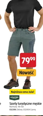 Szorty turystyczne męskie czarne Kayoba Outdoor promocja w Jula
