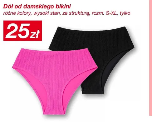 Dół od damskiego bikini wysoki stan ze strukturą rozm. S-XL promocja w KiK