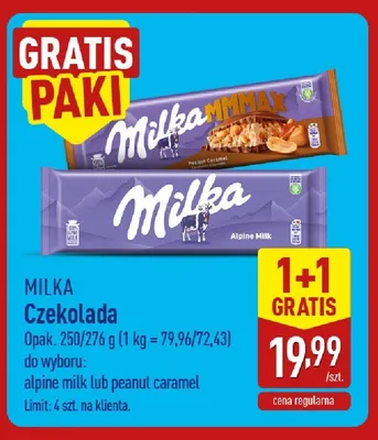 Czekolada Milka Alpine Milk promocja w Aldi