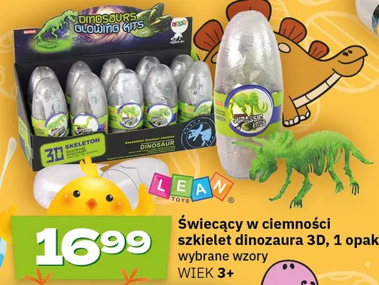Świecący w ciemności szkielet dinozaura 3D promocja w Twój Market