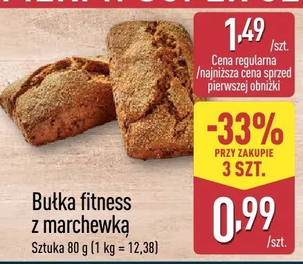 Bułka fitness z marchewką promocja w Aldi