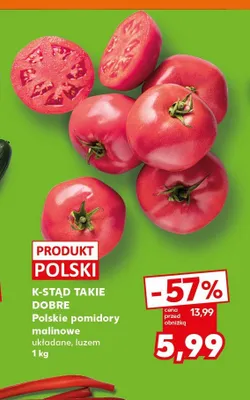 Pomidory malinowe układane K-Stąd Takie Dobre polskie promocja w Kaufland
