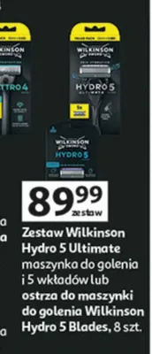 Zestaw Hydro 5 Ultimate maszynka do golenia i 5 wkładów lub ostrza do maszynki do golenia Hydro 5 Blades, 8 szt. lub Wilkinson Quattro Sensitive, maszynka do golenia i 4 wymienne ostrza promocja w Auchan