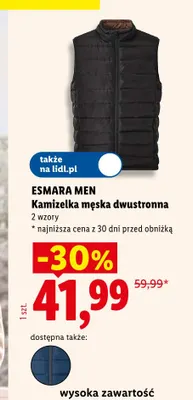 Kamizelka męska dwustronna promocja w Lidl