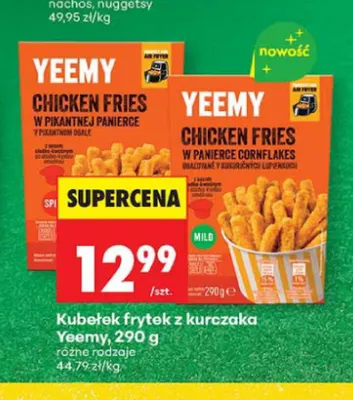 Kubełek frytek z kurczaka Yeemy w panierce cornflakes promocja w Biedronka