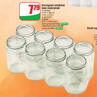 Komplet słoików bez nakrętek 6-pak promocja w Dino