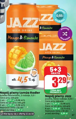 Napój piwny Jazz promocja w Dino