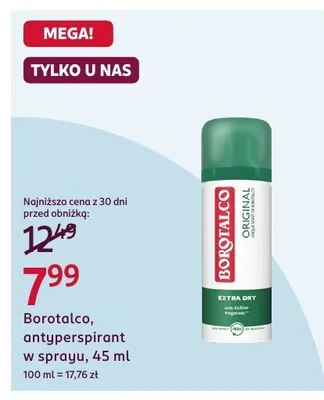 Antyperspirant Borotalco, w sprayu, 45 ml promocja w Rossmann