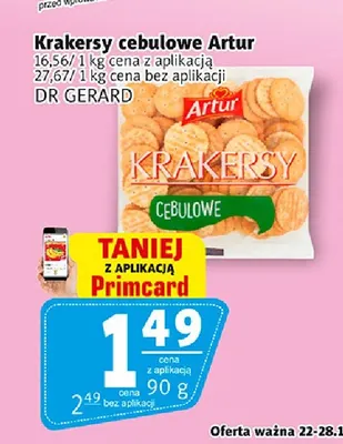 Krakersy cebulowe Artur promocja w Prim Market
