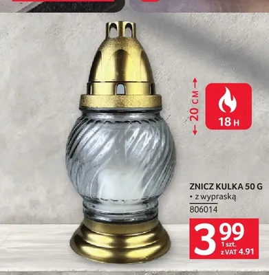 Znicz kulka z wypraską promocja w Selgros