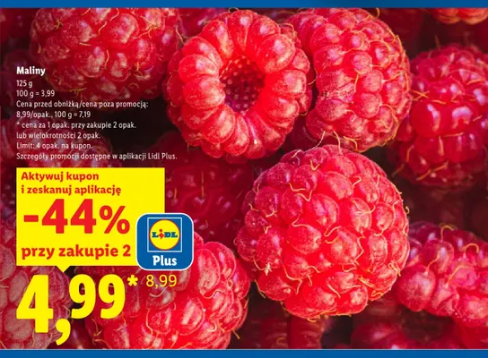Maliny promocja w Lidl
