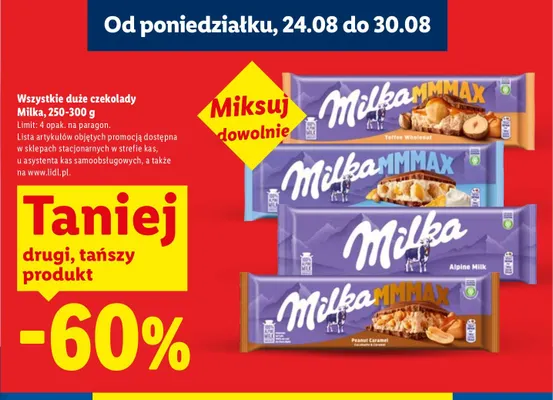 Czekolada Milka MMMAX promocja w Lidl