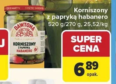 Korniszony z papryką habanero Dawtona promocja w Carrefour
