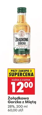 Wódka Żołądkowa Gorzka z Miętą 200 ml promocja w Biedronka