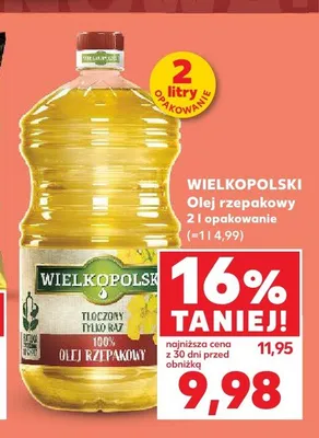 Olej rzepakowy Wielkopolski promocja w Kaufland