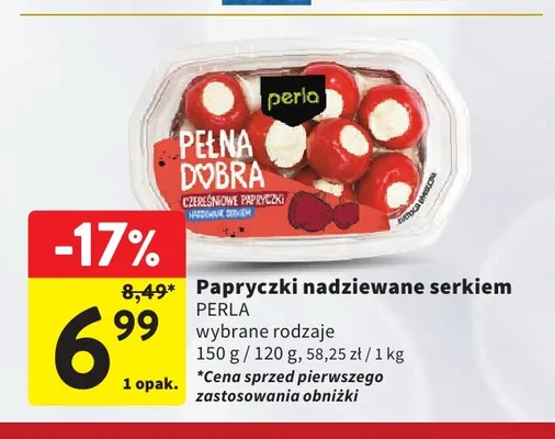 Papryczki nadziewane serkiem Perla promocja w Intermarche