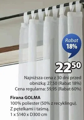 Firana Golma promocja w Jysk