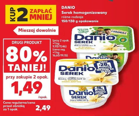 Serek homogenizowany Danio promocja w Kaufland