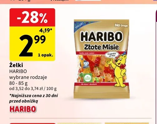 Żelki Haribo Złote Misie promocja w Intermarche