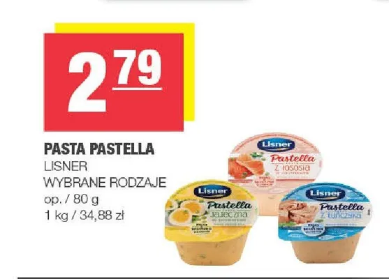 Pasta jajeczna Pastella Lisner promocja w SPAR