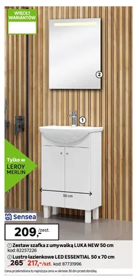 Zestaw szafka z umywalką Sensea LUKA NEW 50cm promocja w Leroy Merlin