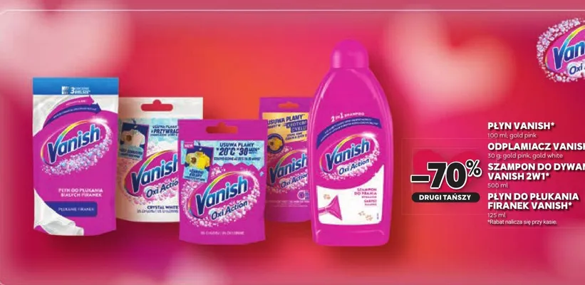 Płyn do płukania firanek Vanish promocja w Stokrotka