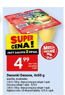 Serek Danonki Danone waniliowy promocja w Twój Market