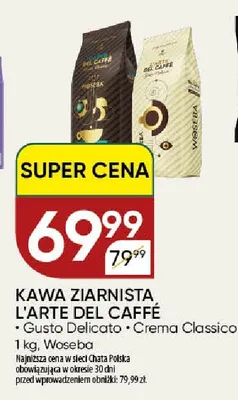 Kawa ziarnista L'Arte del Caffé Crema Classico Woseba promocja w Chata Polska