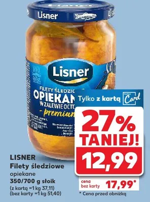 Filety śledziowe opiekane 350/600 słoik promocja w Kaufland