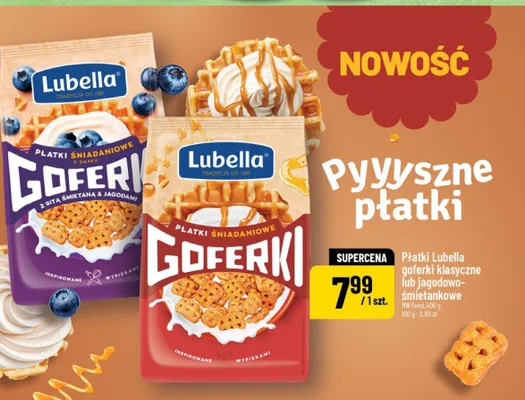 Płatki Goferki klasyczne lub jagodowo-śmietankowe promocja w POLOmarket
