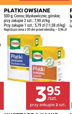 Płatki owsiane błyskawiczne Cenos promocja w Stokrotka