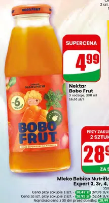 Nektar Bobo Frut jabłko marchew promocja w Dino