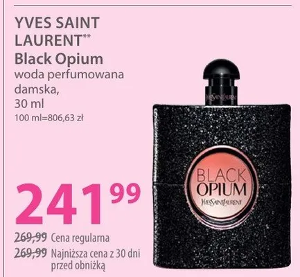 Woda perfumowana damska Black Opium promocja w Hebe