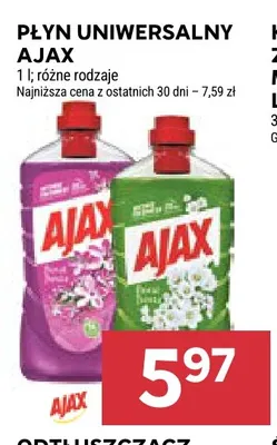 Płyn uniwersalny Ajax promocja w Stokrotka