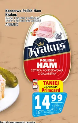 Konserwa Polish Ham Krakus promocja w Prim Market