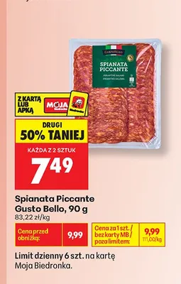 Spianata Piccante Gusto Bello promocja w Biedronka
