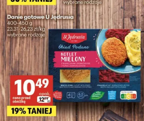 Danie gotowe Kotlet mielony U Jędrusia promocja w Delikatesy Centrum