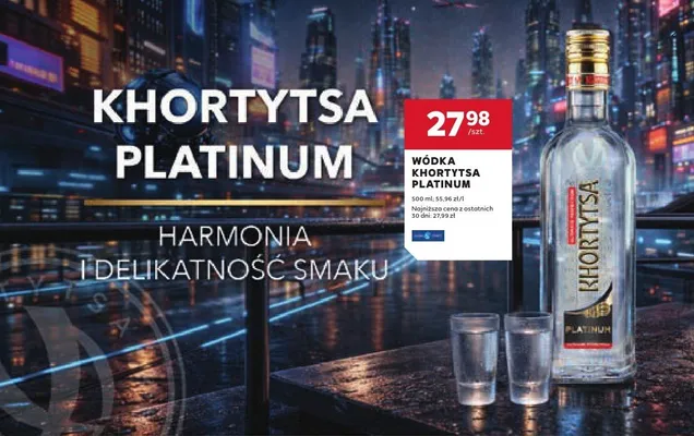 Wódka Khortytsa Platinum promocja w Stokrotka