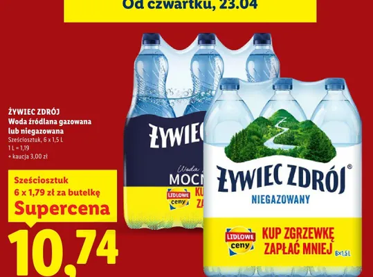 Woda źródlana gazowana promocja w Lidl