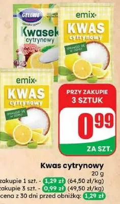 Kwasek cytrynowy promocja w Dino