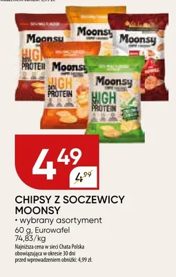Chipsy z soczewicy Moonsy promocja w Chata Polska