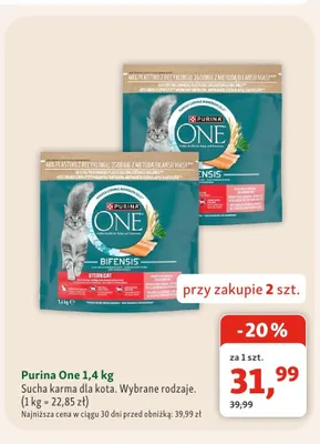 Sucha karma dla kota Purina One Bifensis Adult promocja w MAXI ZOO