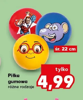 Piłka gumowa śr. 22cm promocja w Kaufland