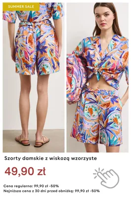 Szorty damskie z wiskozą wzorzyste promocja w Medicine