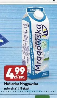 Maślanka Mrągowska naturalna Mlekpol promocja w Avita