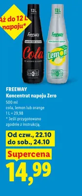 Koncentrat napoju Zero Orange Freeway promocja w Lidl