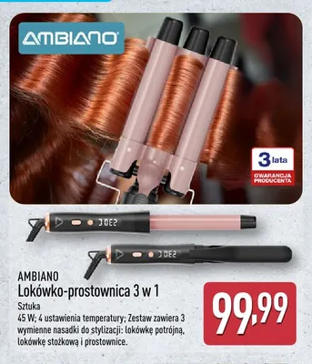 Lokówko-prostownica 3 w 1 Ambiano promocja w Aldi