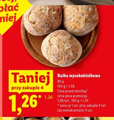 Bułka wysokobiałkowa promocja w Lidl