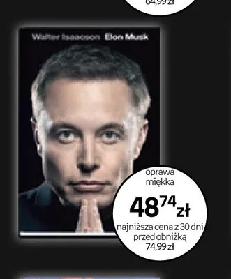 Książka Elon Musk Walter Isaacson oprawa miękka promocja w Empik
