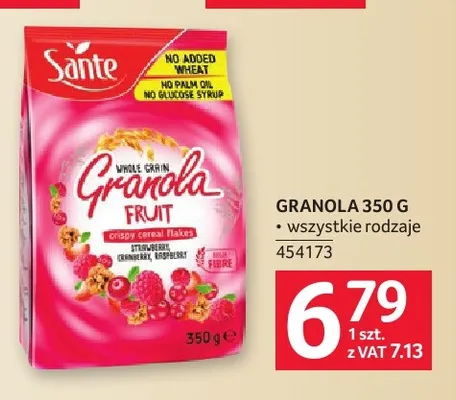 Granola Sante promocja w Selgros